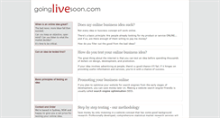 Desktop Screenshot of goinglivesoon.com